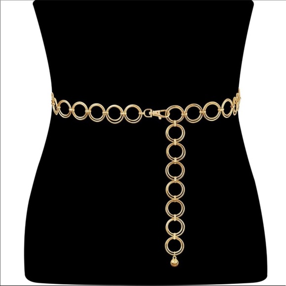 Vintage Metal Gold Chain Belt New main image 7